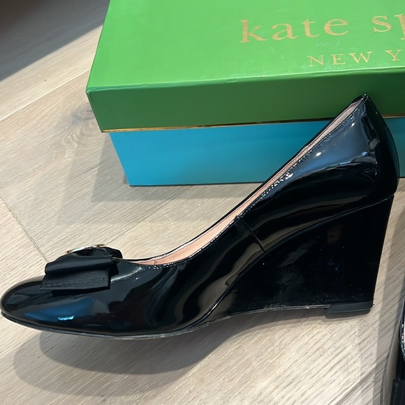 Kate Spade | Wescott Wedge Black Patent size 10M - Picture 3 of 5
